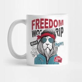 Rebel Lion With Sunglasses Mug